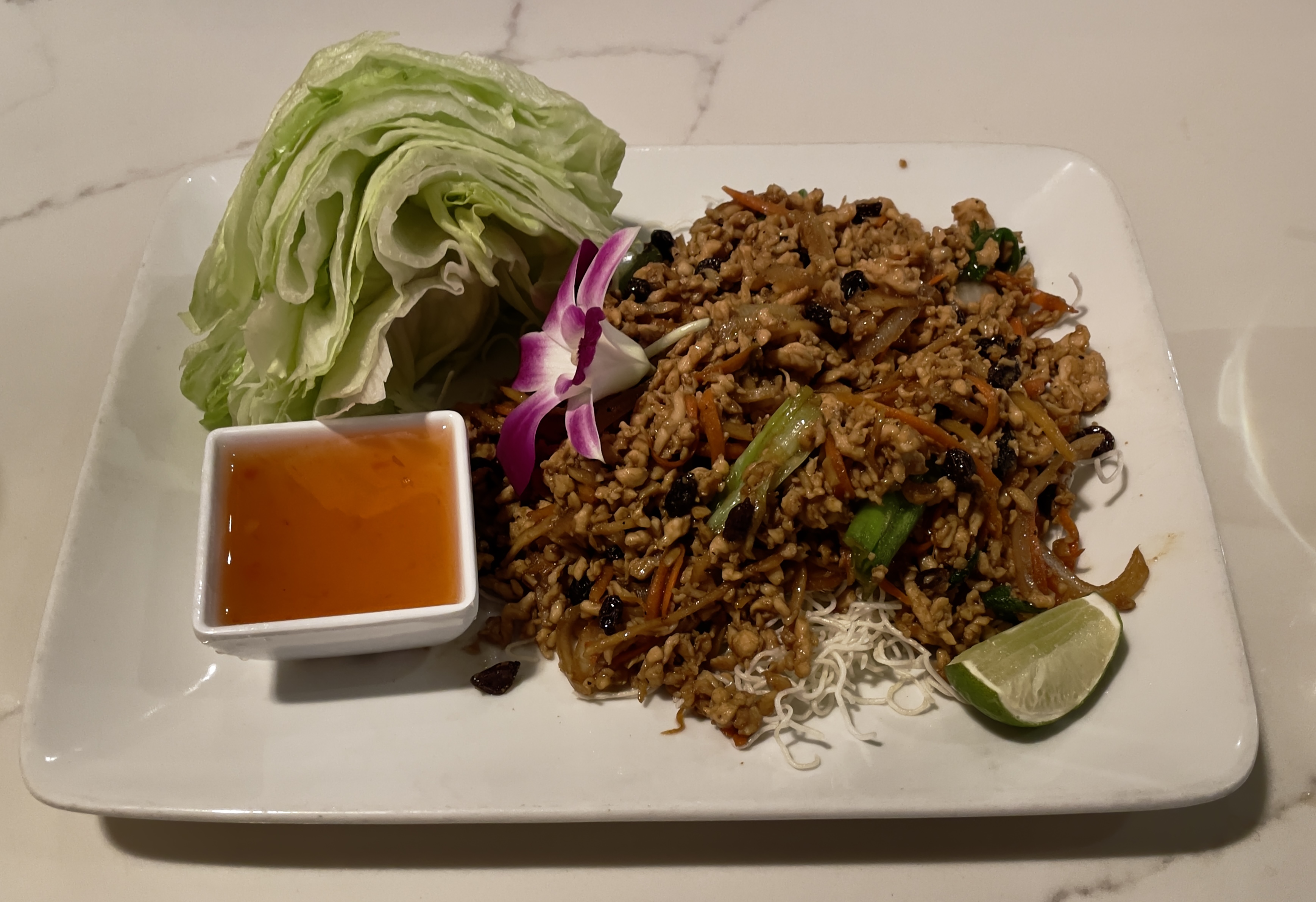 Chicken Lettuce Wraps at Baan Thai.