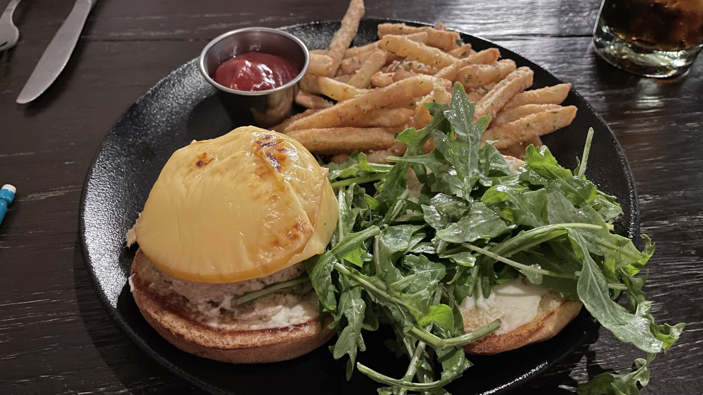 Ahi tuna sandwich on a plate