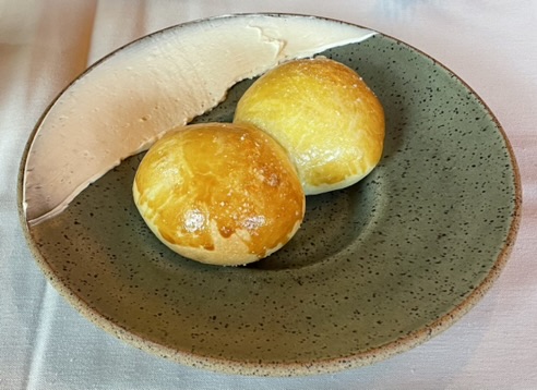 Warm House Brioche Rolls at Franck's Restaurant.  Maple-miso butter.