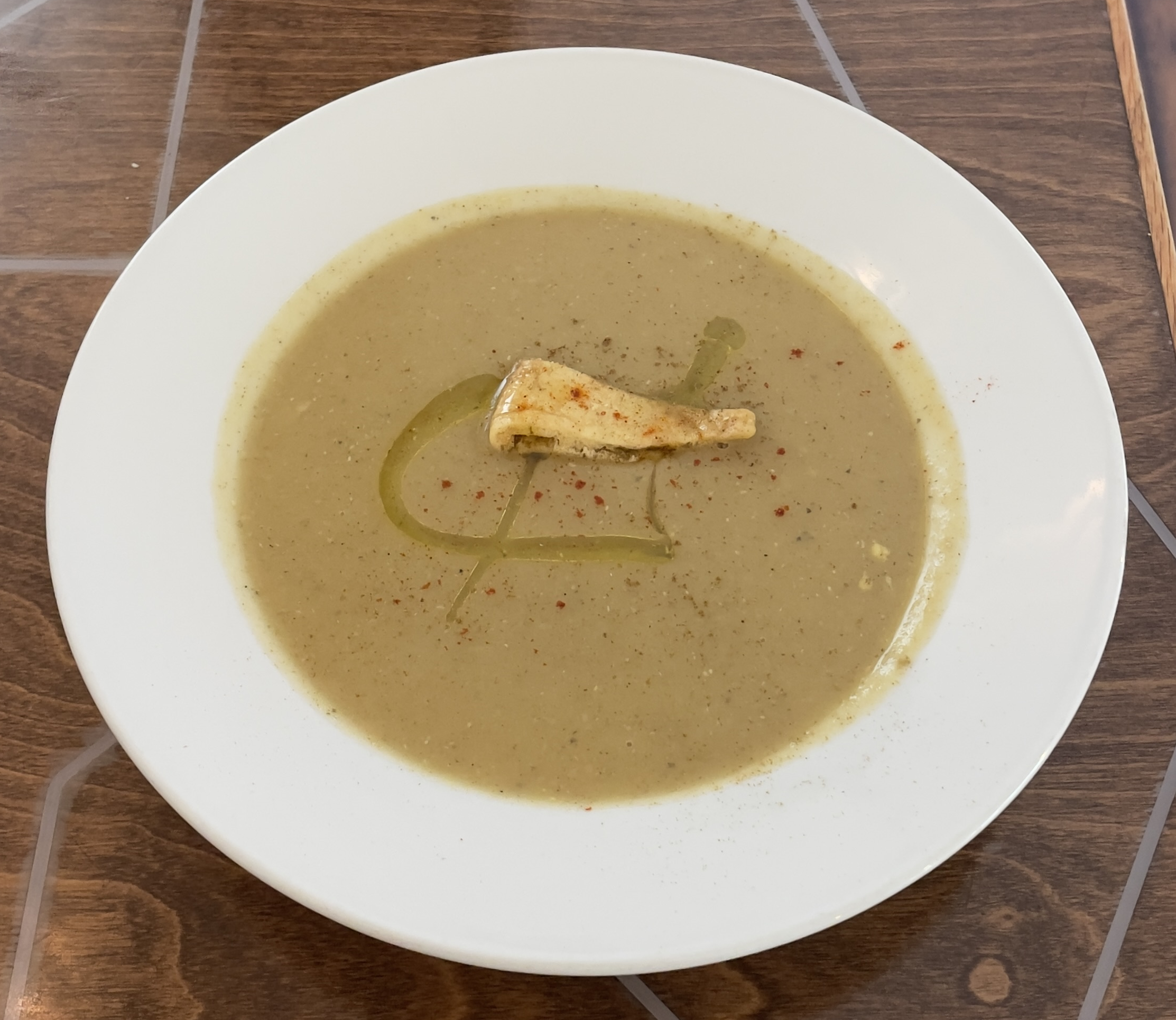 Red Lentil Soup at Layla Mediterranean Grill and Mezze.