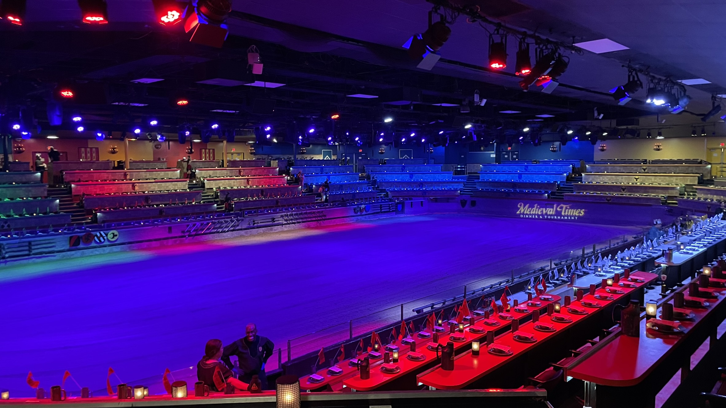 The dinner and tournament arena at Medieval Times in Buena Park, California