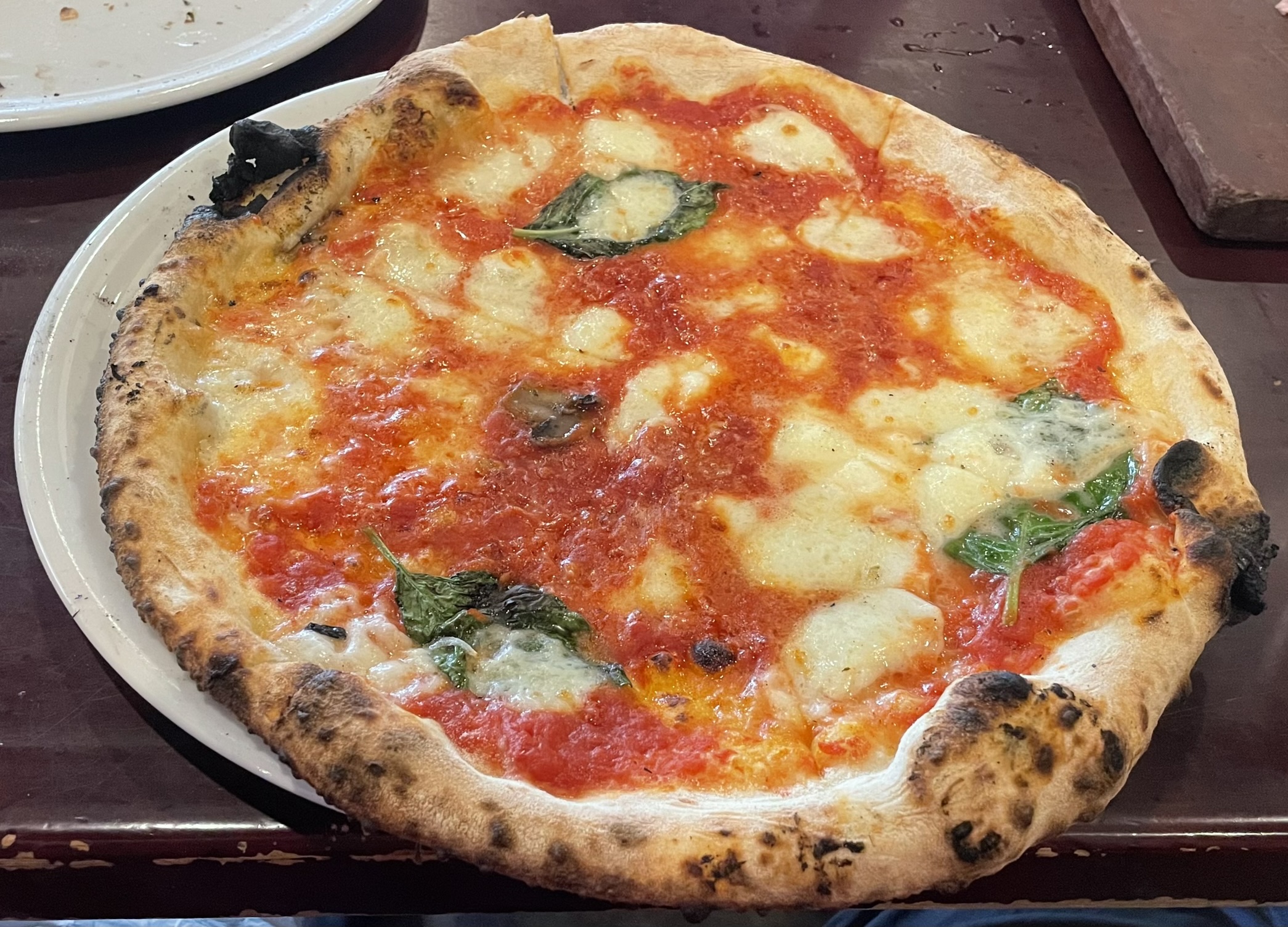 The Margherita DOC pizza from Settebello Pizzeria Napoletana