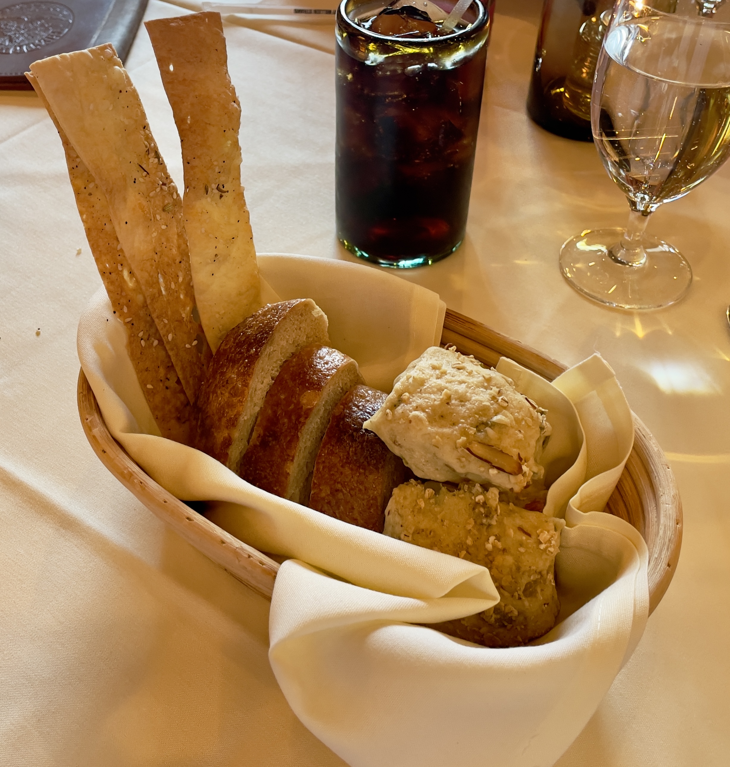Bread basket at the Tree Room.